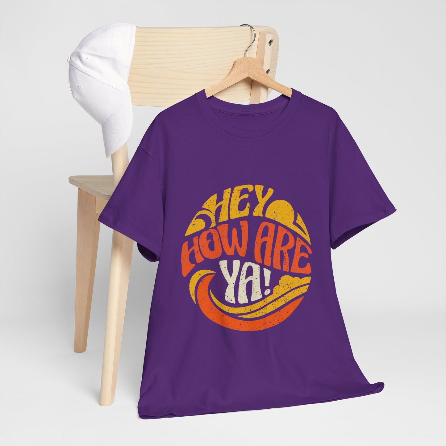 Hey, How Are Ya! Unisex Tee, Heavy Cotton T-Shirt