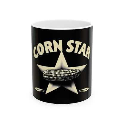 Corn Star Ceramic Mug, Fun Coffee Cup for Kitchen Home Decor, Unique Tea Mug