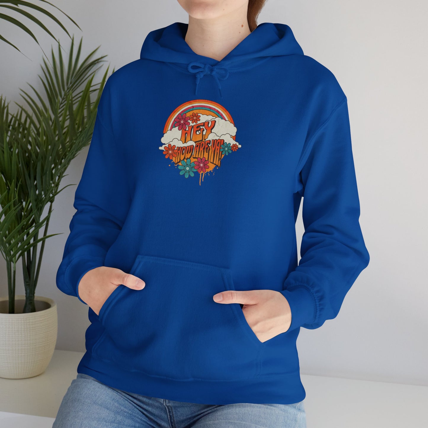 Hey, How Are Ya! Tropical Design, Unisex Hoodie