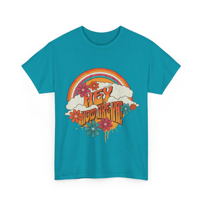 Hey, How Are Ya! Tropical Design Unisex Tshirt